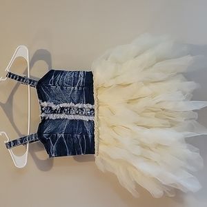 Ohh la la couture girls frilly dress size 6-7